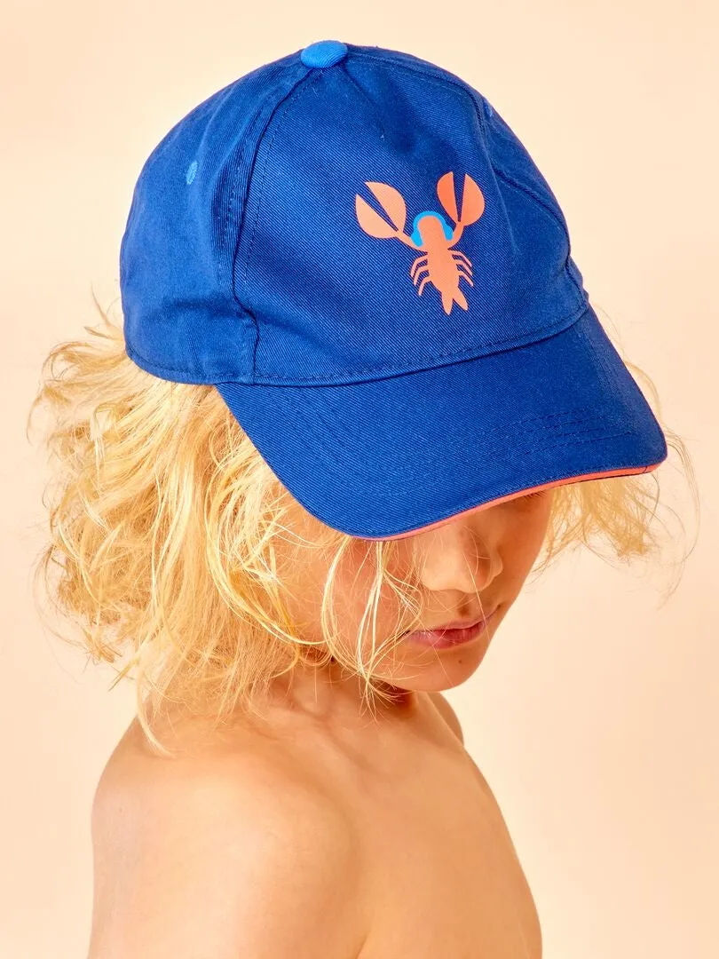 PACK 1 GORRO BUCKET + 1 GORRA ESTAMPADA  AZUL