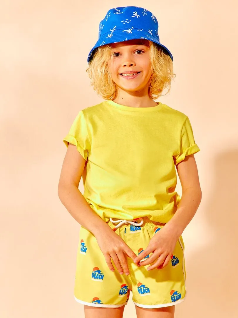 PACK 1 GORRO BUCKET + 1 GORRA ESTAMPADA  AZUL