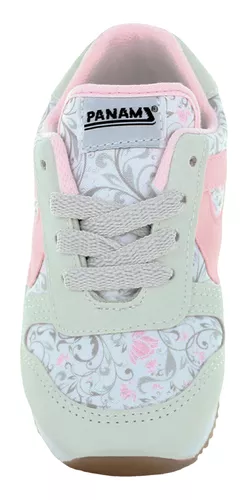 Panam Tenis Urbano Rosa Con Flores Para Niña 79253