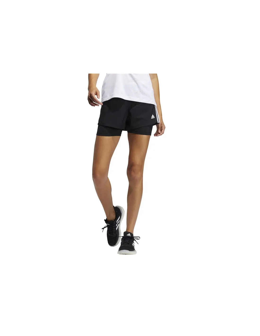 Pantalones adidas Woven Pacer 2in1 W Negro