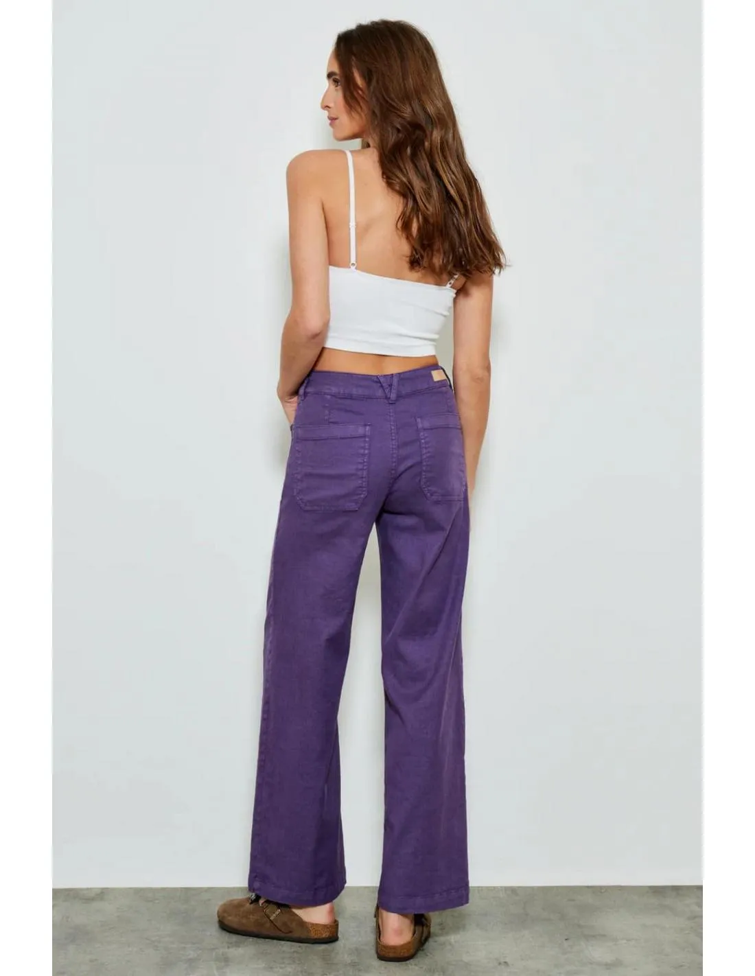 PANTALÓN LARGO MORADO FIVE PARIS LUCIA