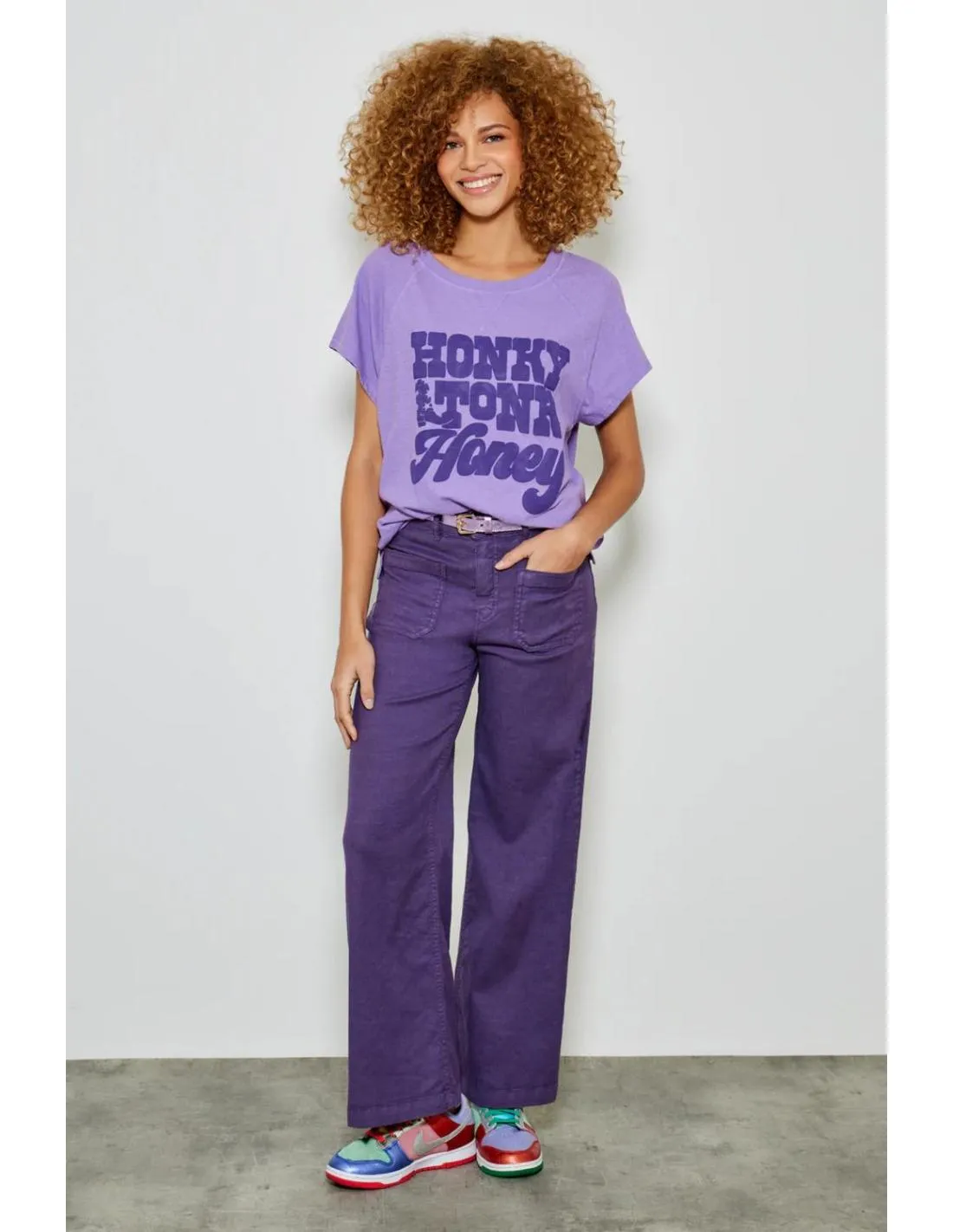 PANTALÓN LARGO MORADO FIVE PARIS LUCIA