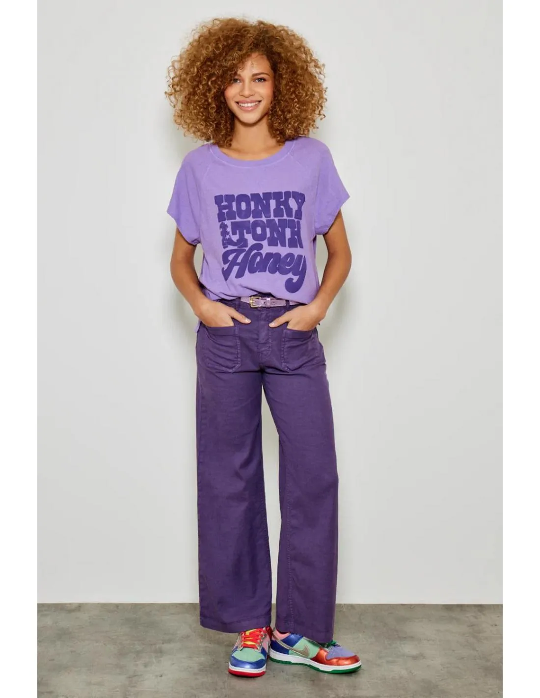 PANTALÓN LARGO MORADO FIVE PARIS LUCIA