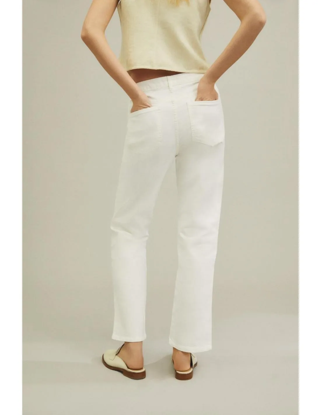 PANTALÓN VAQUERO RECTO ECRU ESE O ESE LOUISE