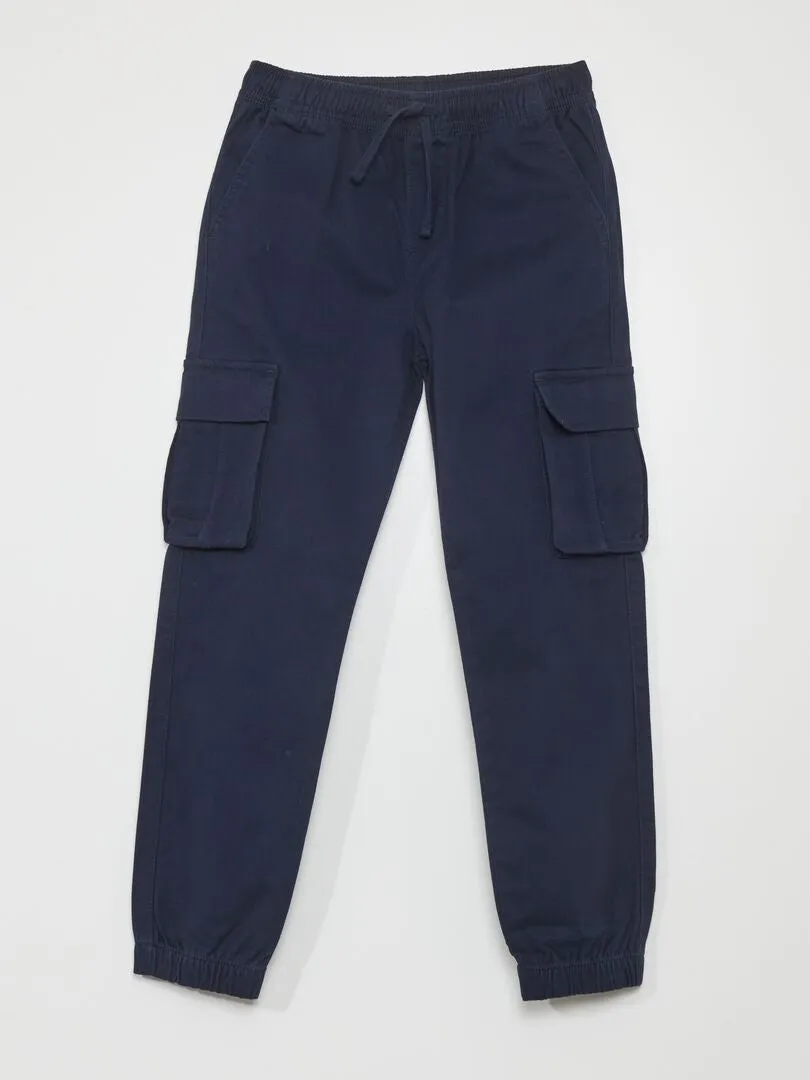 PANTALóN CON MúLTIPLES BOLSILLOS  AZUL