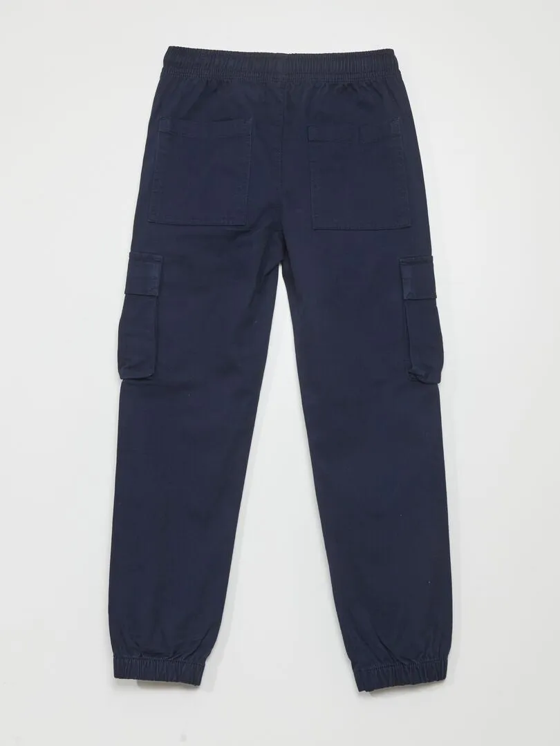PANTALóN CON MúLTIPLES BOLSILLOS  AZUL
