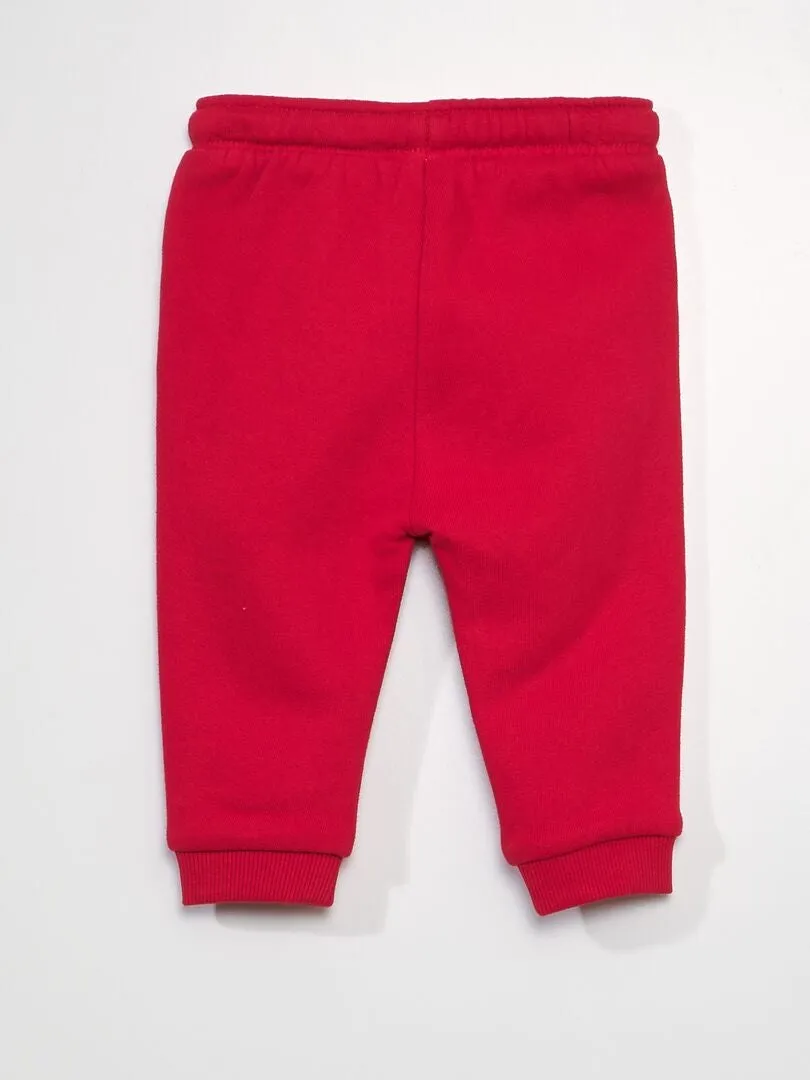 PANTALóN DE JOGGING CON BOLSILLO CANGURO  ROJO