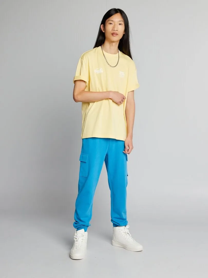 PANTALóN DE JOGGING ESTILO CARGO  AZUL