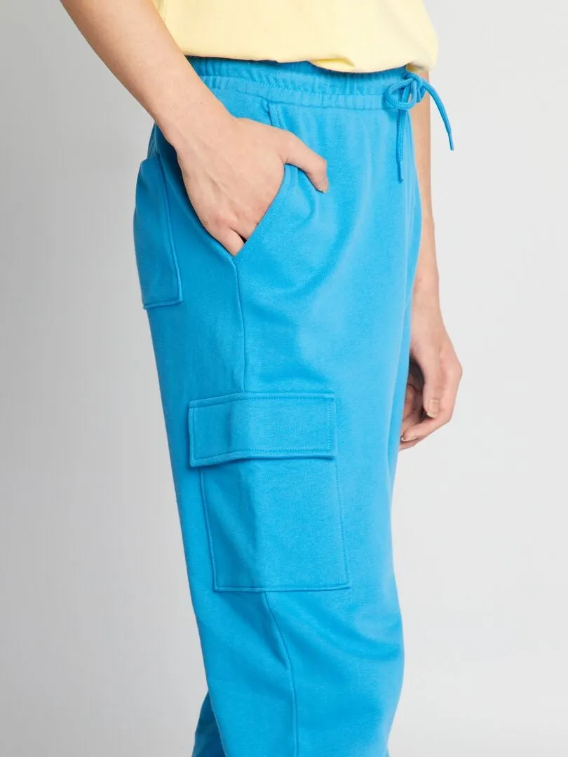 PANTALóN DE JOGGING ESTILO CARGO  AZUL