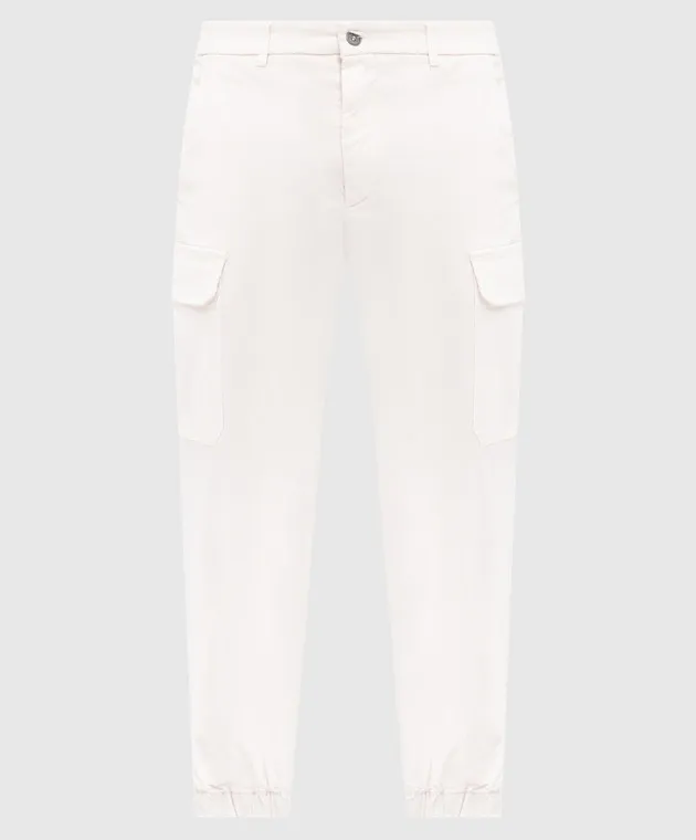 Peserico White logo cargo pants