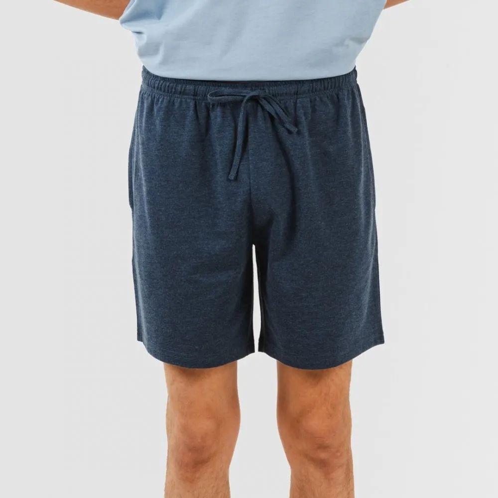 PIJAMA CORTO HOMBRE CON BOTONES INDIGO  MARINO
