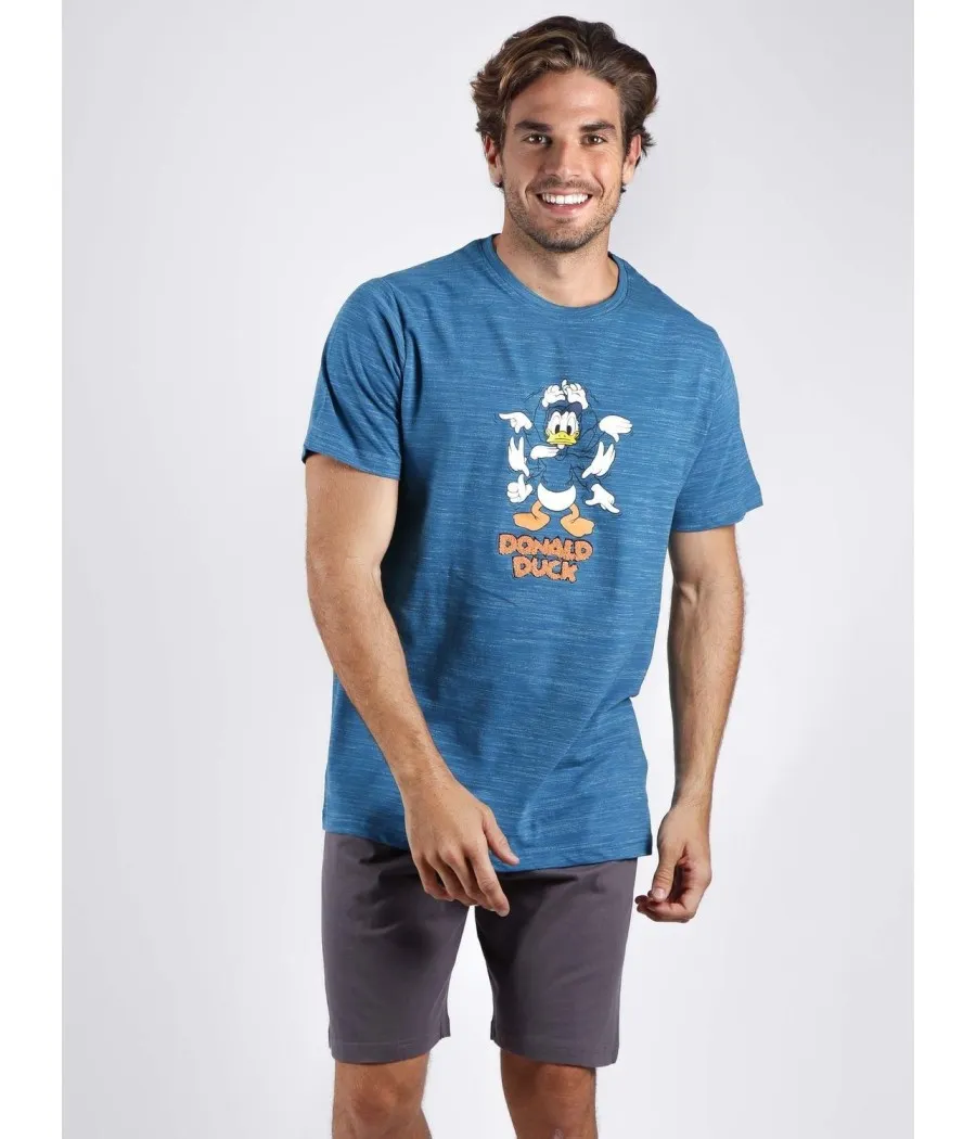 Pijama hombre Donald Duck verano Disney algodón