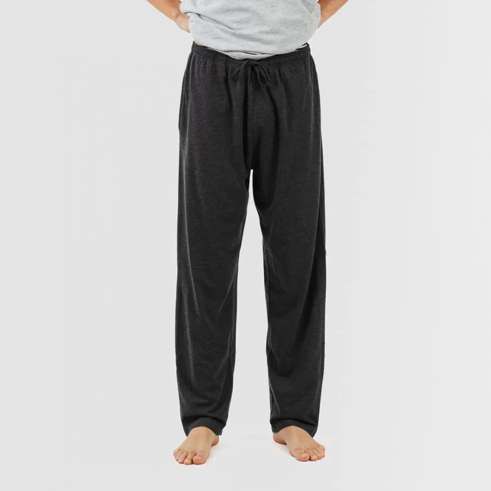 PIJAMA LARGO HOMBRE DE MANGA CORTA CON BOTON PERLA  MARENGO