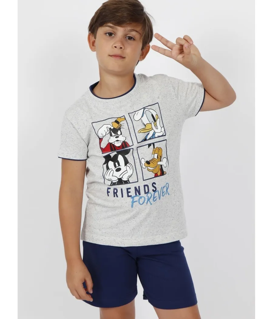 Pijama verano niño Disney Friends Forever algodón