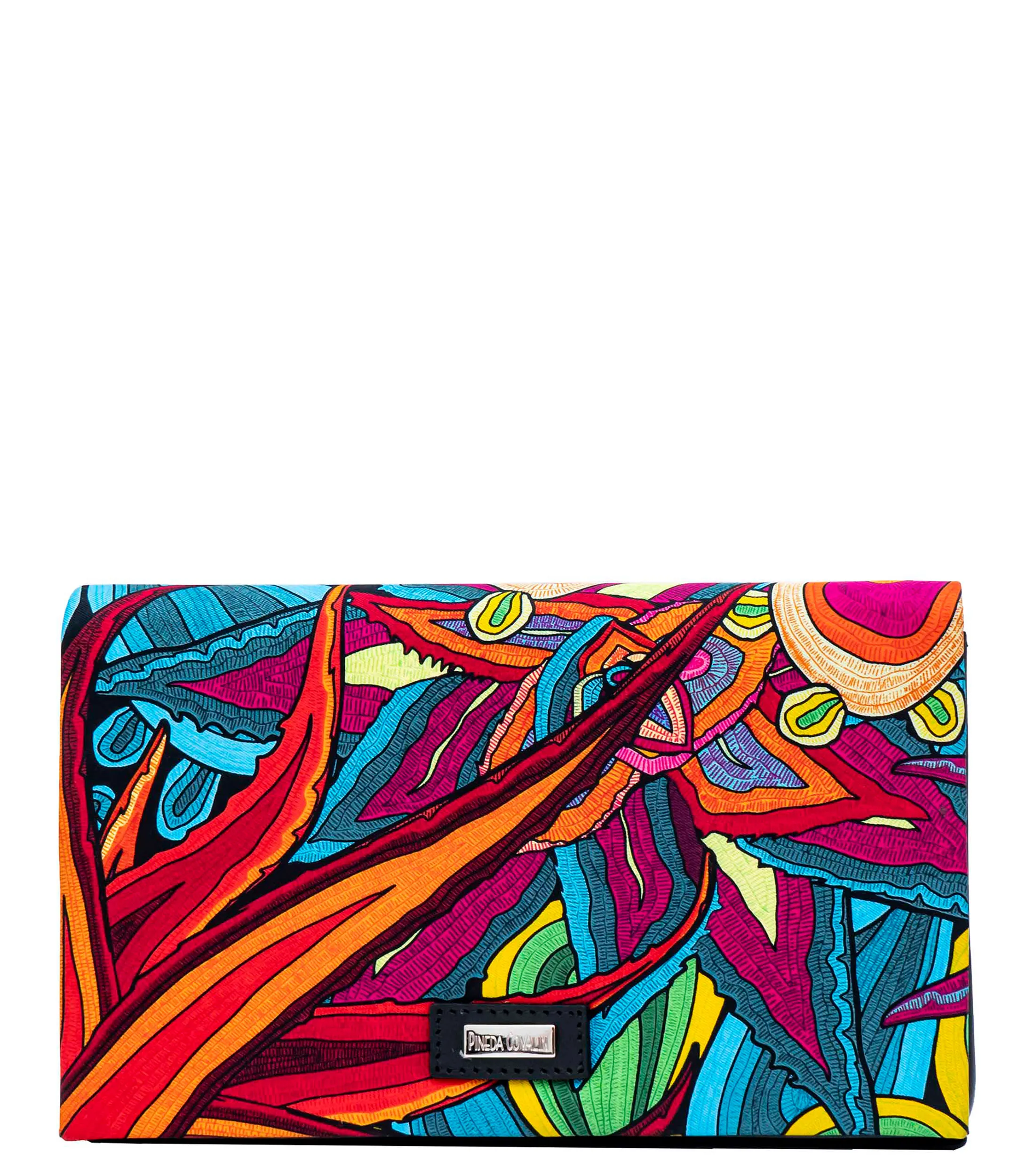 Pineda Covalin Bolso clutch multicolor en piel Hook estampado Mujer