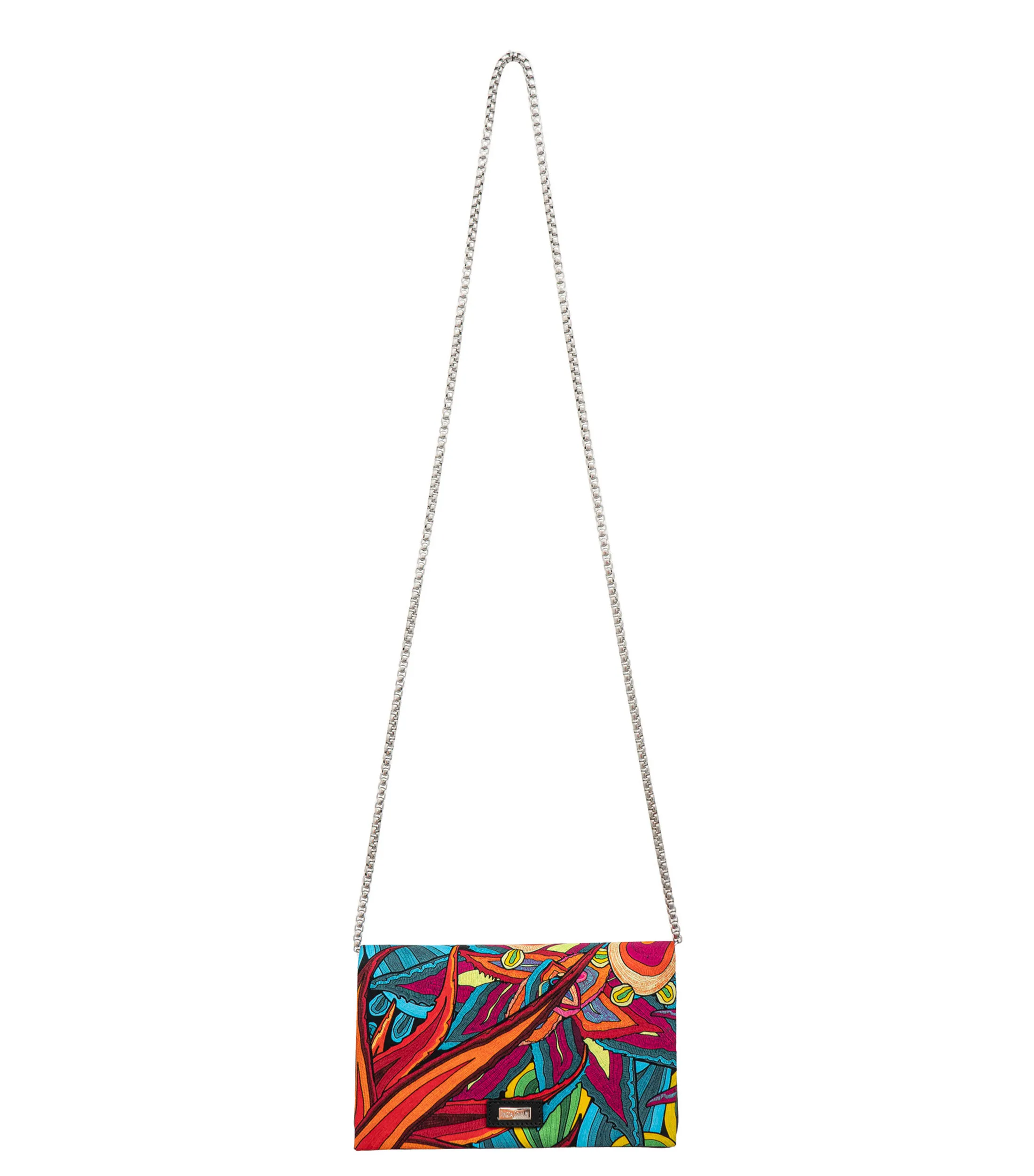 Pineda Covalin Bolso clutch multicolor en piel Hook estampado Mujer