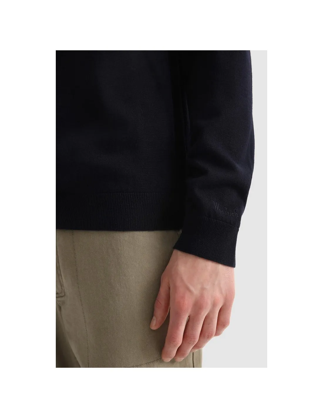 Polo Lana Merino Melton Blue