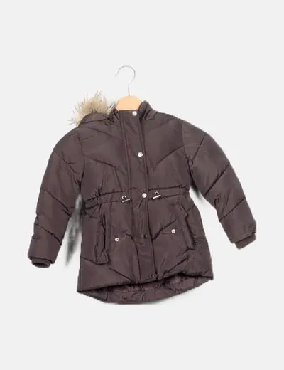 Primark Abrigo acolchado gris impermeable