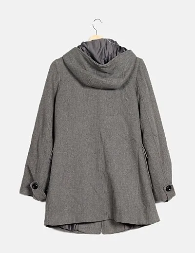 Primark Chaqueta gris capucha