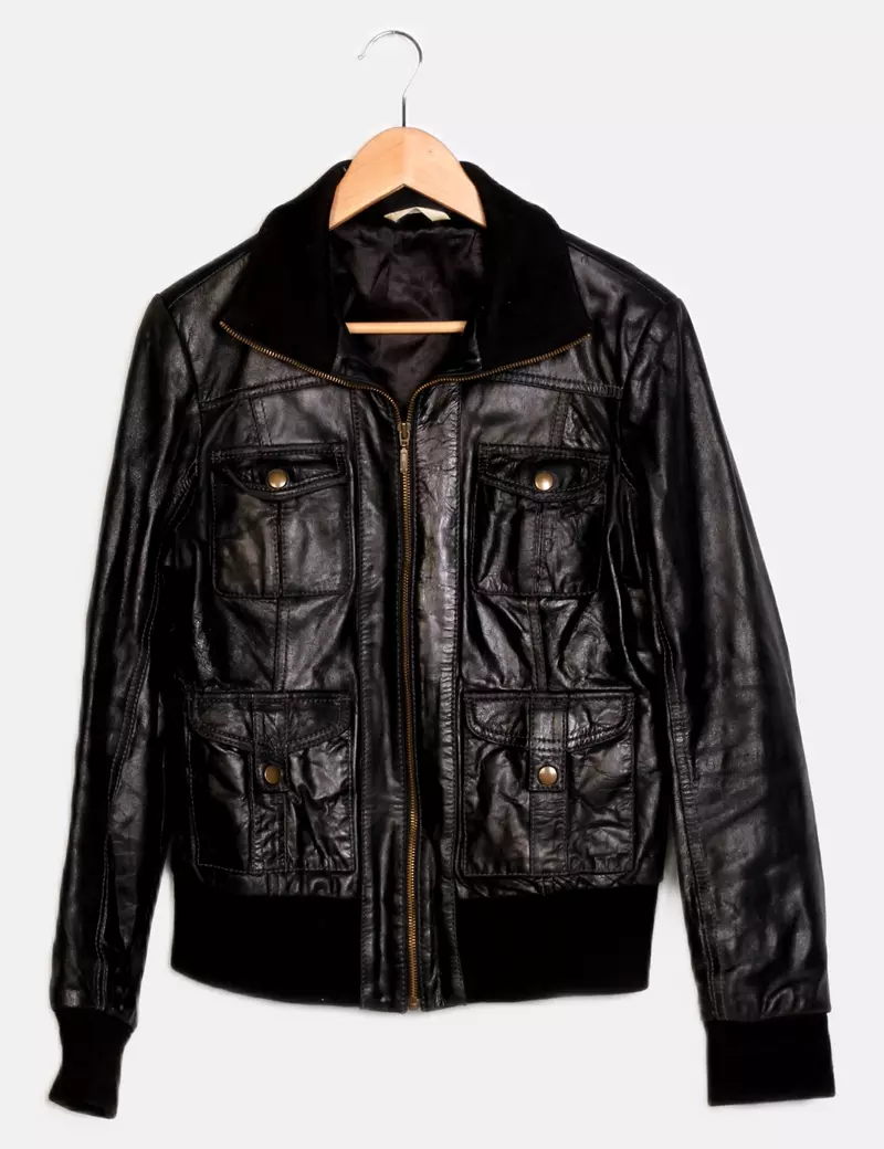 Promod Chaqueta biker Polipiel