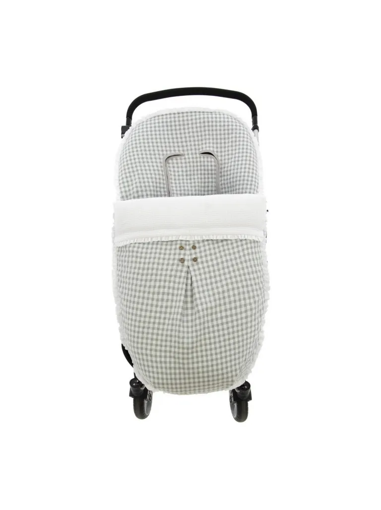 Saco para silla en vichy con piqué