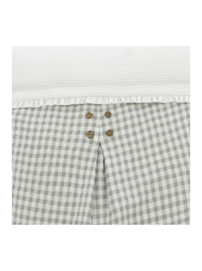 Saco para silla en vichy con piqué