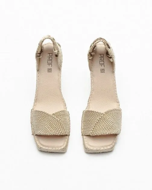 Sandalias con cuña PROF Moon 13 Camel