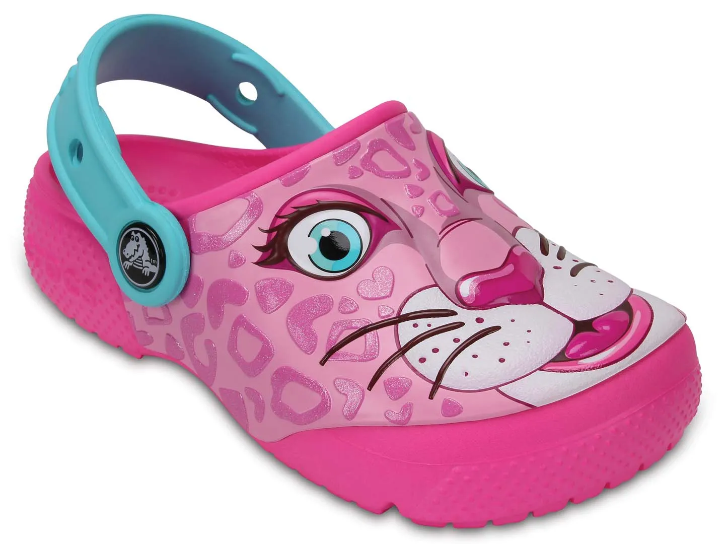 Sandalias Crocs Leopard Rosa Para Niña