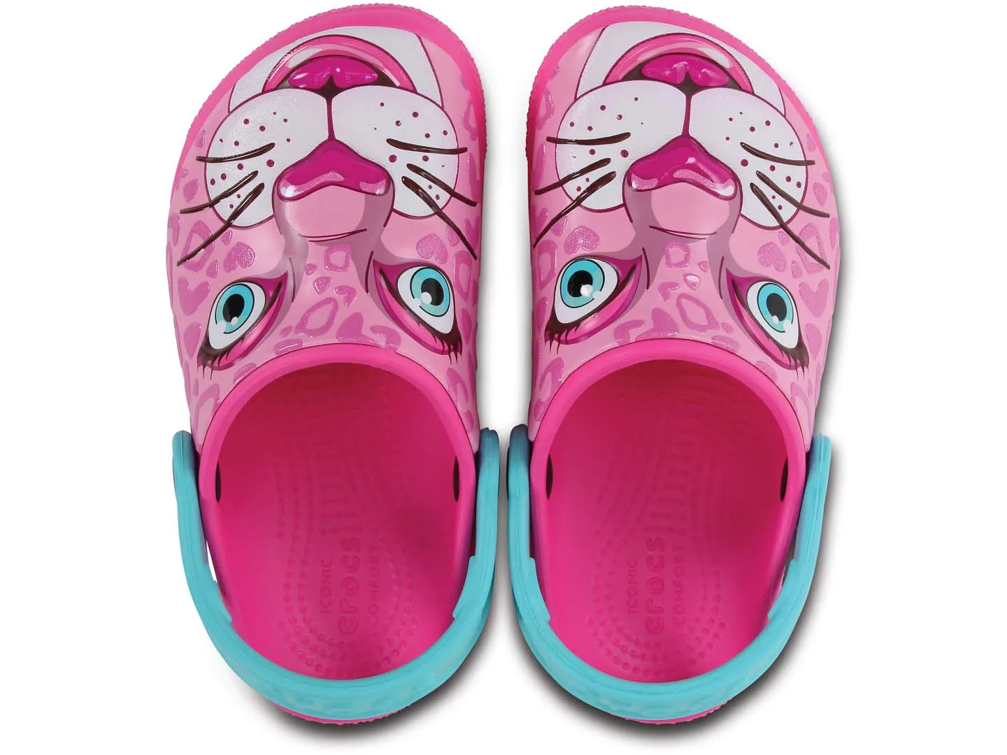 Sandalias Crocs Leopard Rosa Para Niña