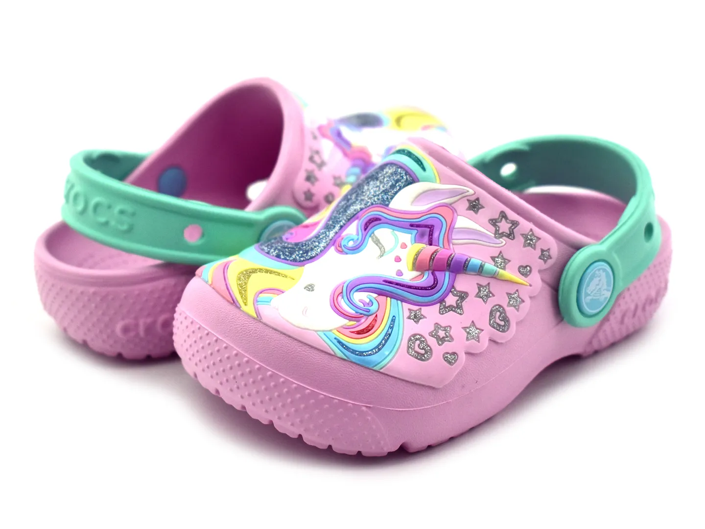 Sandalias Crocs Unicorn Rosa Para Niña