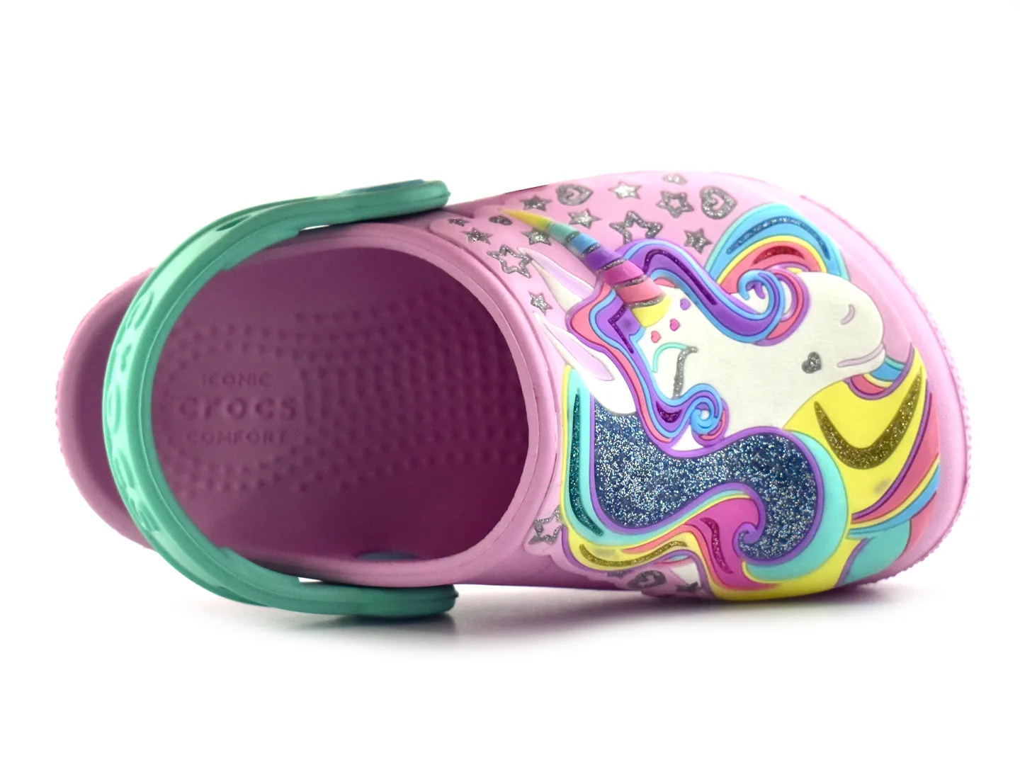 Sandalias Crocs Unicorn Rosa Para Niña