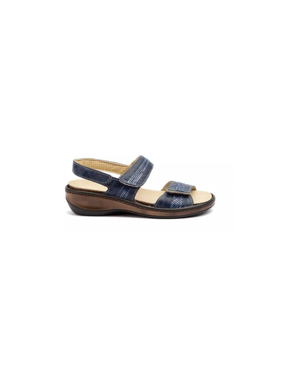 Sandalias mujer piel cómodas velcros