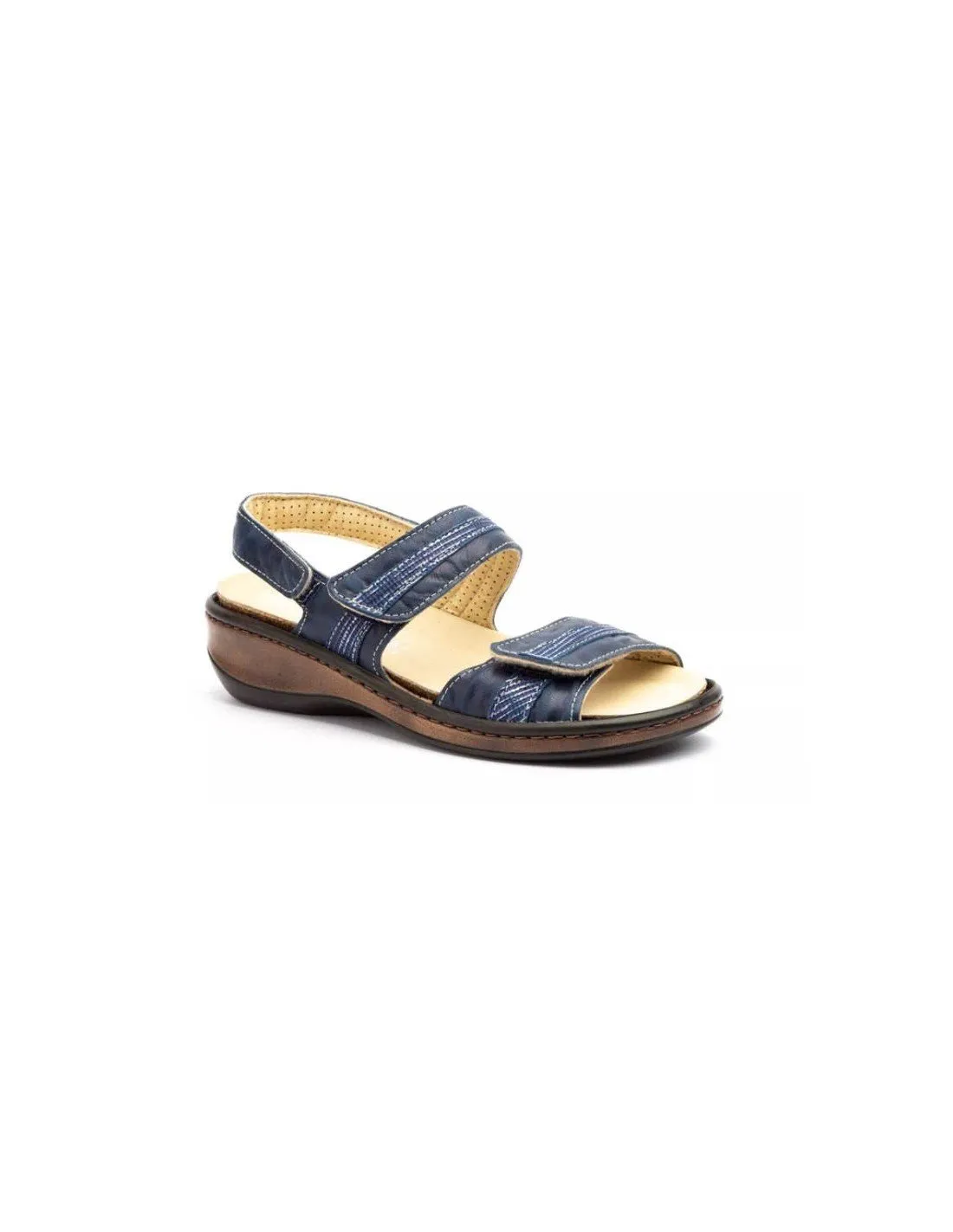 Sandalias mujer piel cómodas velcros