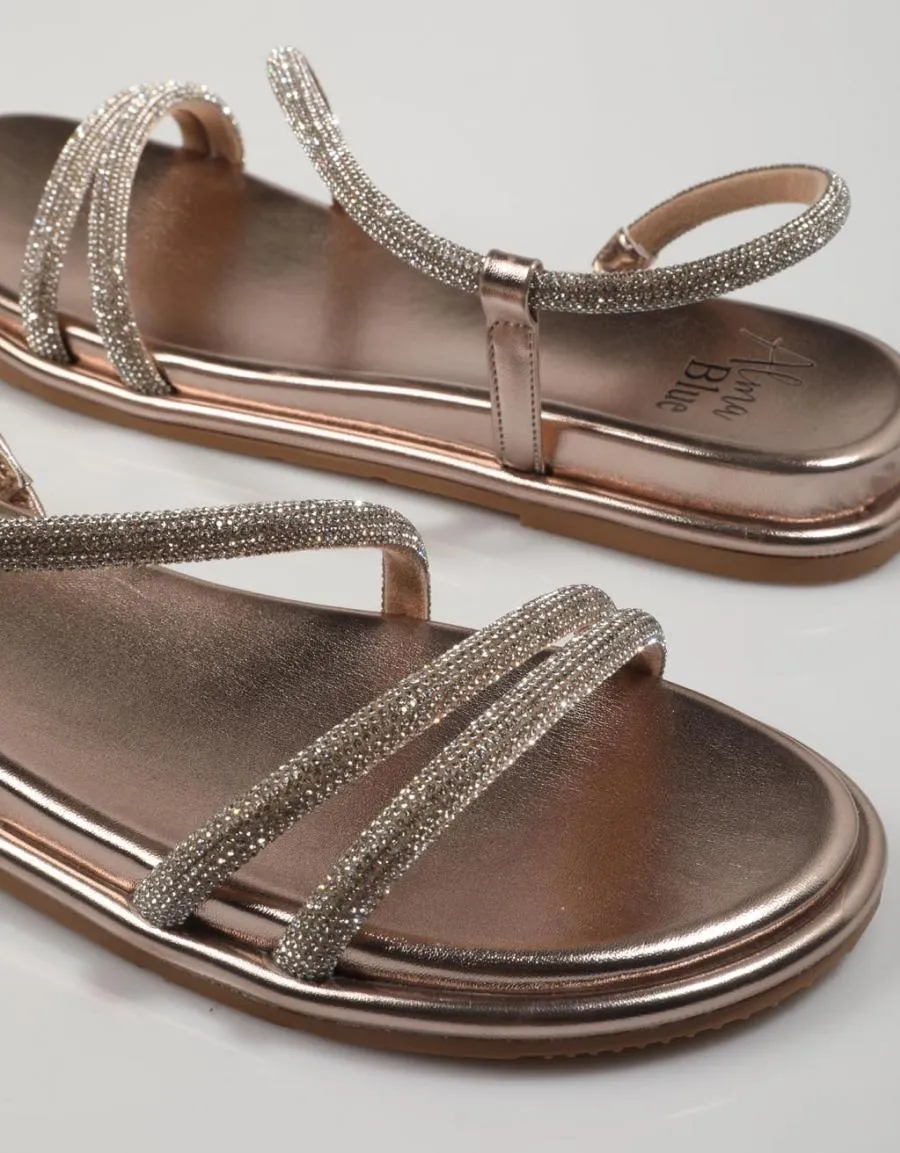  sandals ALMA BLUE Bl en Bronze 82521