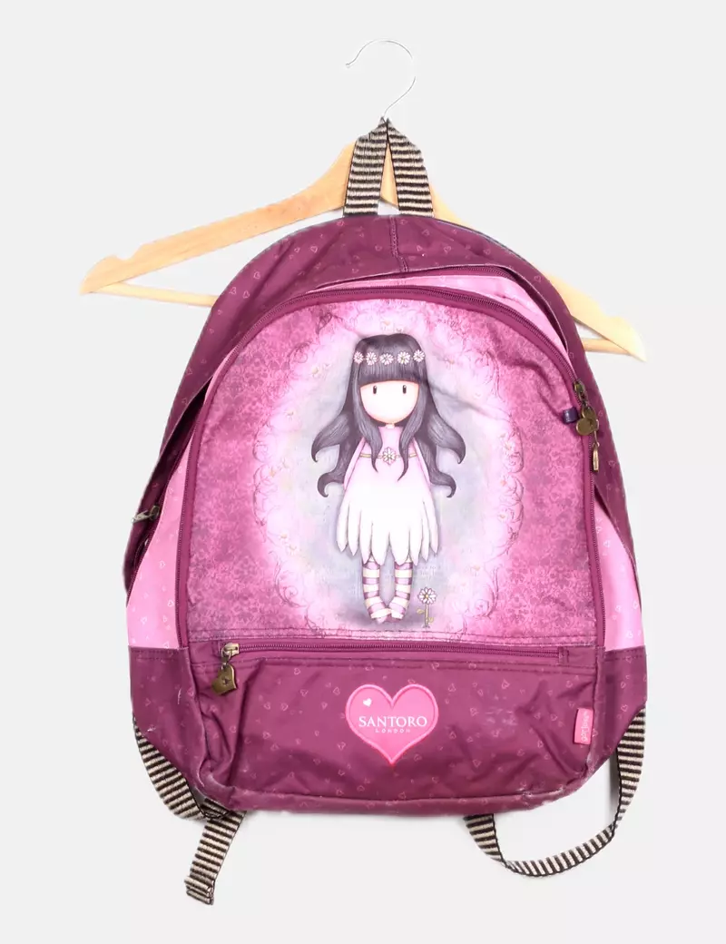 SANTORO Mochila morada estampada
