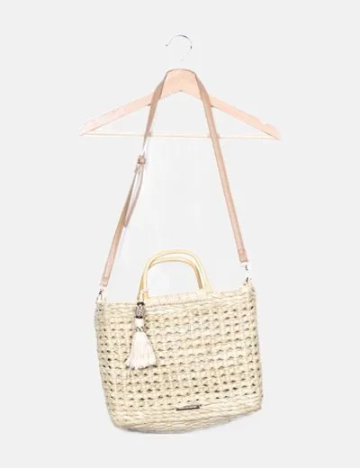 Sfera Bolso beige rafia