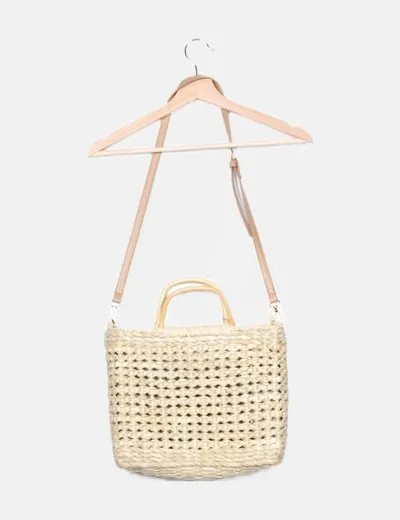 Sfera Bolso beige rafia
