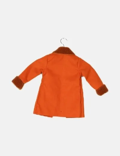 SHEIN Abrigo con gorro marrón