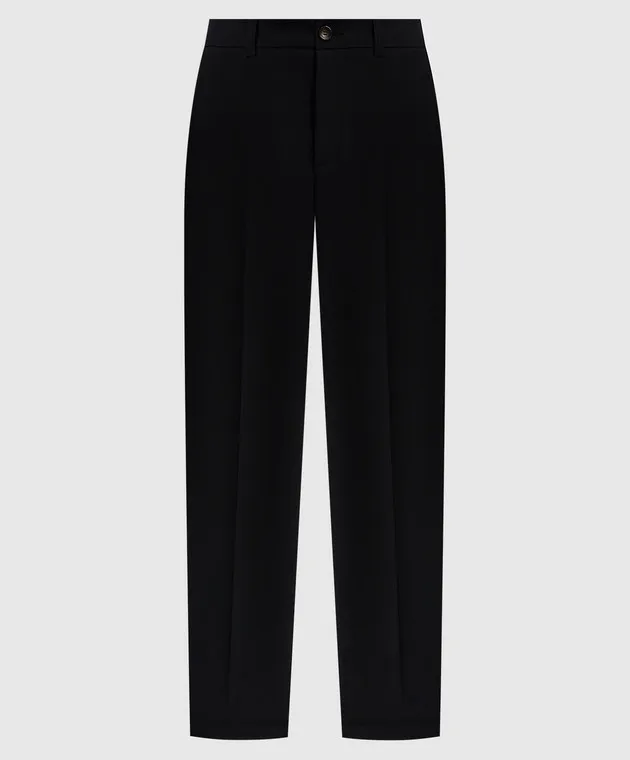 Solotre Black pants with wool