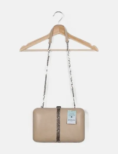 Stradivarius Bolso beige rígido