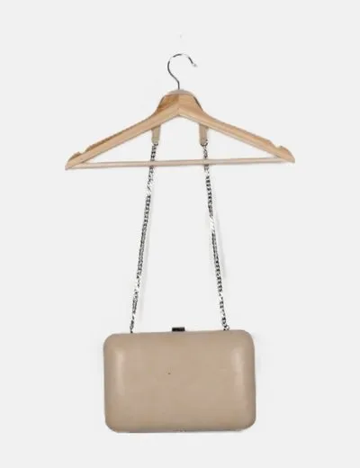 Stradivarius Bolso beige rígido