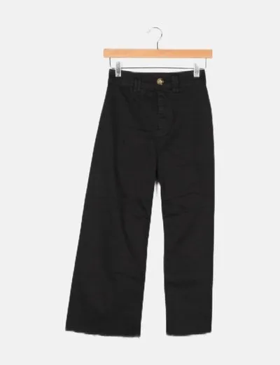 Stradivarius Jeans denim culotte negro