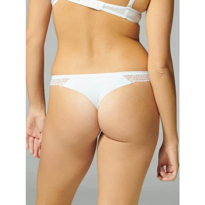 Tanga Brasileña Simone Perele Reflet  13Z710 Blanco