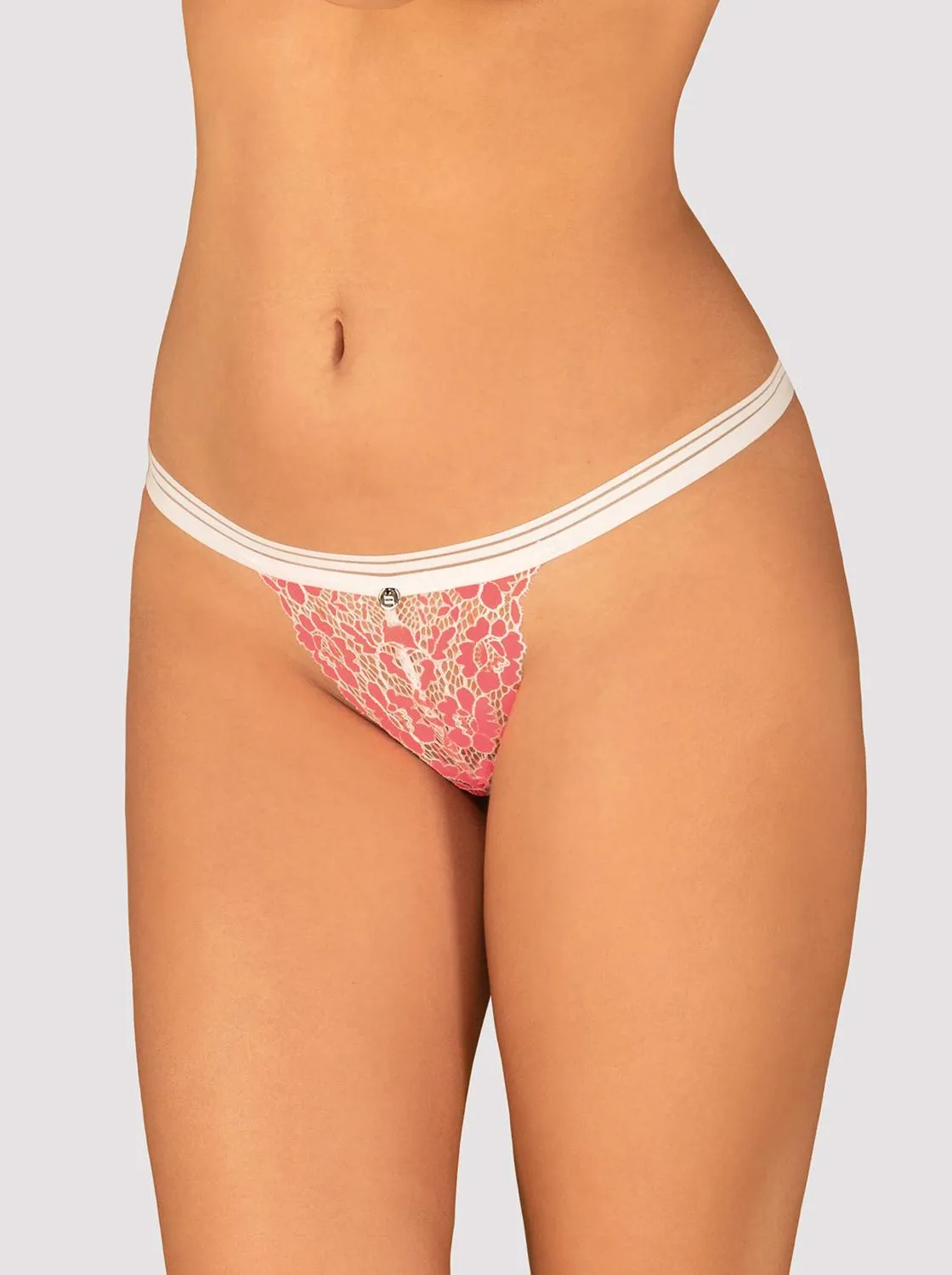 Tanga elegante de estampado floral 