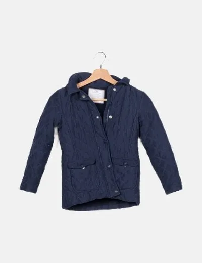 Tex Abrigo azul marino capucha