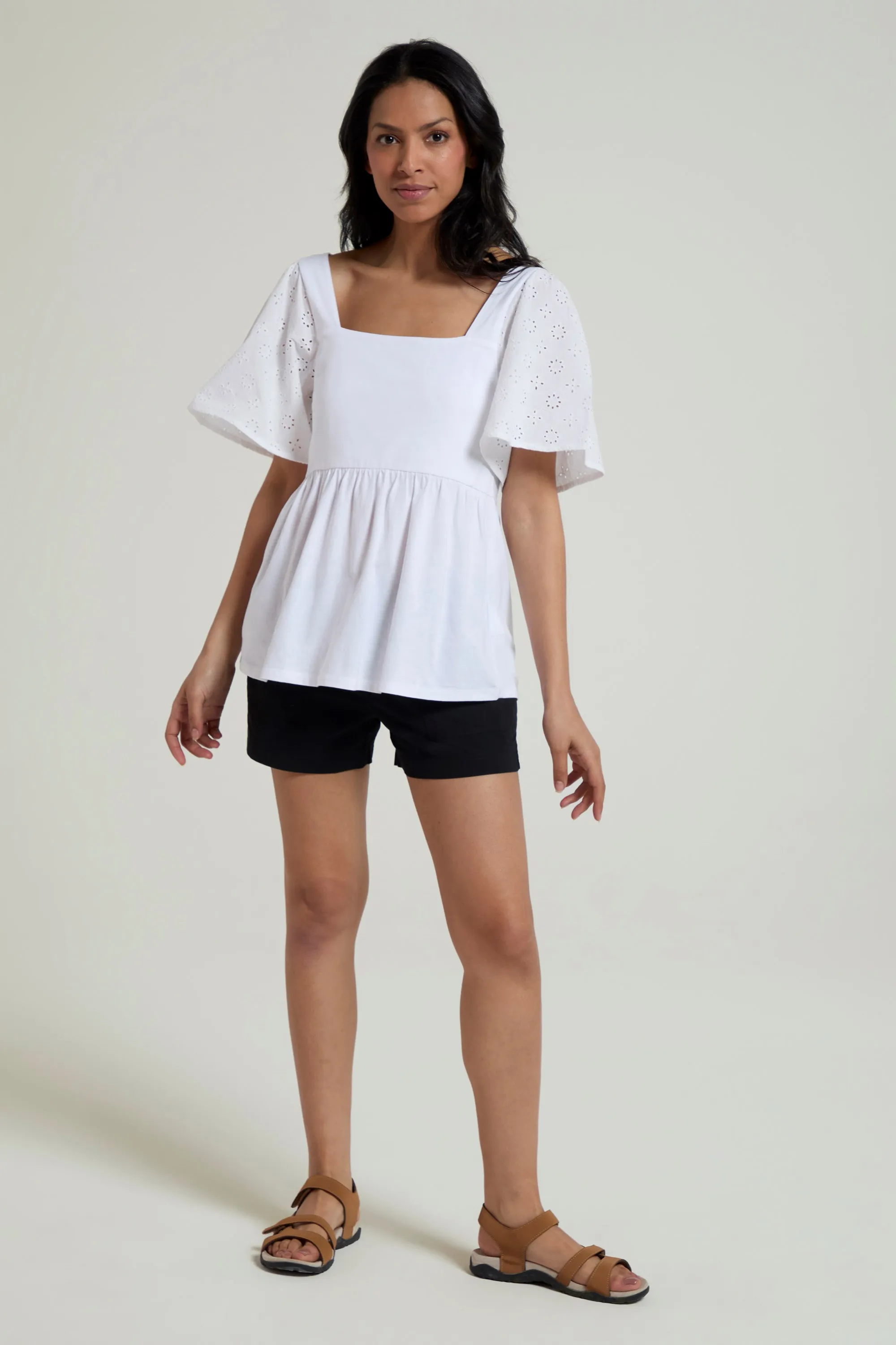 Top con manga de encaje para mujer Verona