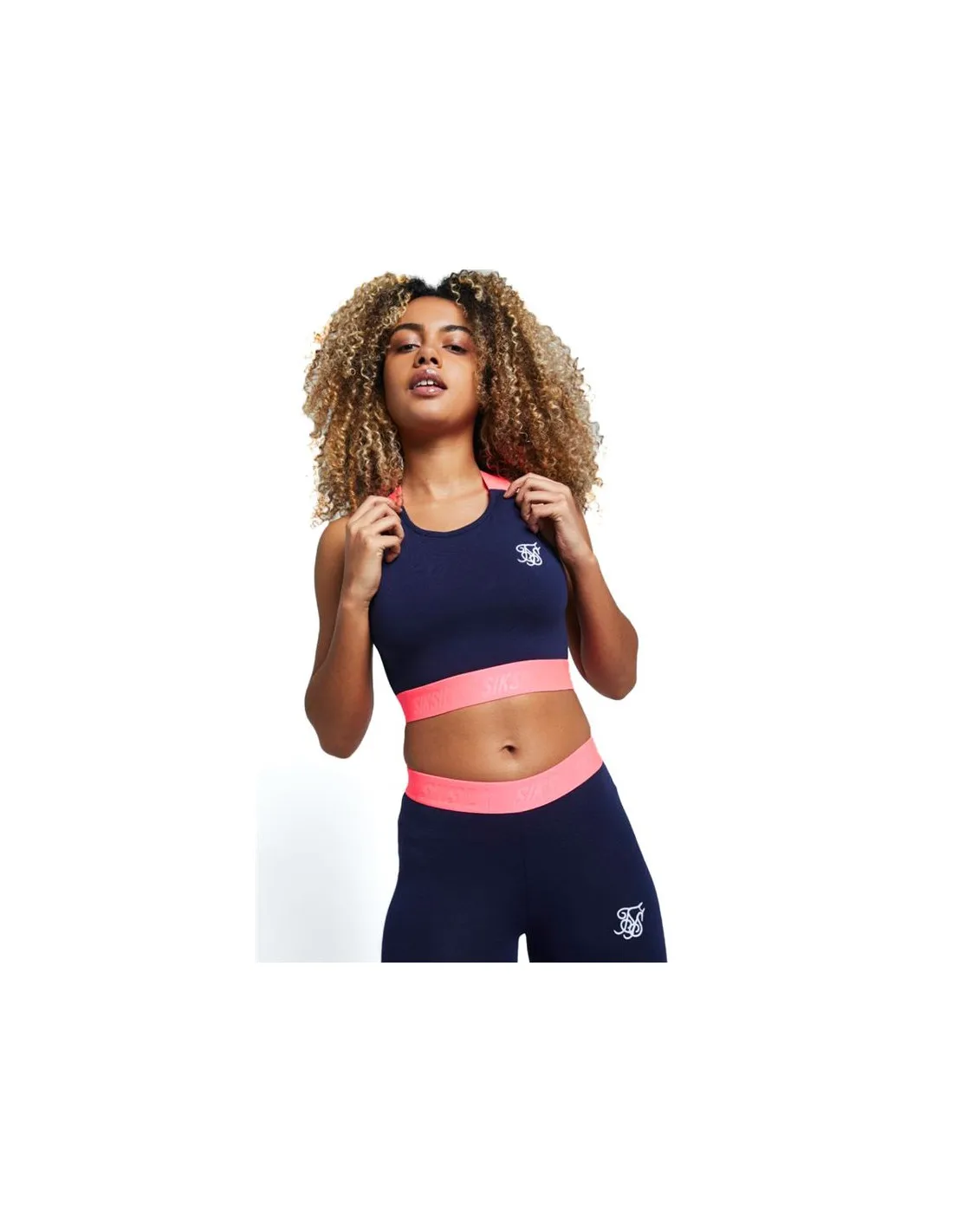 Top de Fitness Siksilk Neon Tape Bralette Mujer