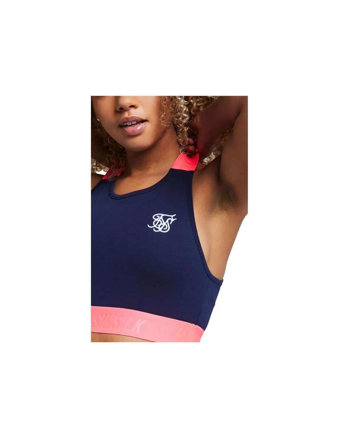 Top de Fitness Siksilk Neon Tape Bralette Mujer