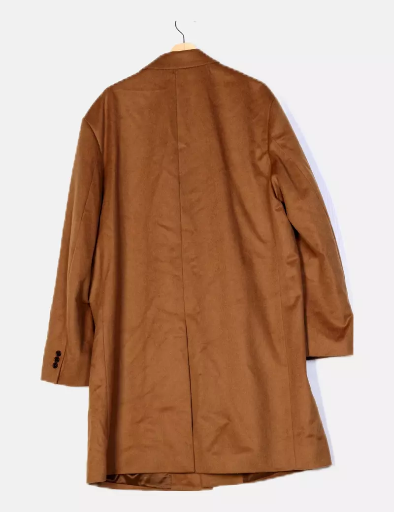 UNIQLO Abrigo de paño marrón