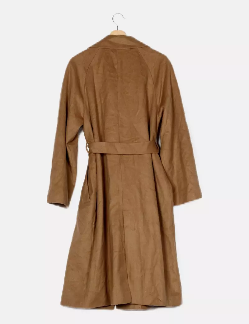 Unique Abrigo de paño beige